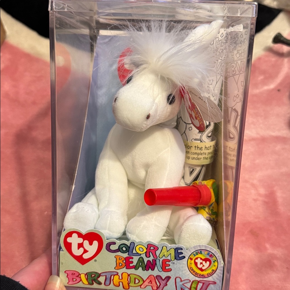 Ty Color Me Beanie White Unicorn